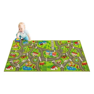 Factory Nylon Printed Children Kids Room Carpet Baby Play Mat Leisure Waterproof Baby Mat