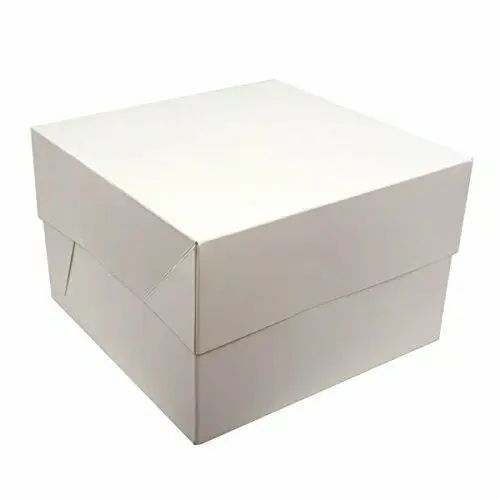 High Quality Wedding kraft paper White Cake Box in bulk 8", 10", 12", 14" & 16" inch large cake boxes bakery packaging box