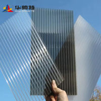 Panneaux de serre en polycarbonate HUASHUAITE HASWEIT, plaques de polycarbonate pour murs et toits, feuilles de toiture ondulées transparentes et creuses