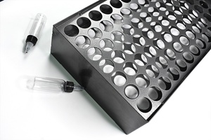 Luckyaba-porte-gobelet d'encre de tatouage en acier inoxydable, 98 trous, accessoire de tatouage, professionnel - Product Image 3