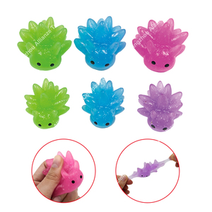 Cute Stickiness TPR Hedgehog Squeeze Toy Crystal Clear Stress-relieving Squishy Toy for 5 to 7 Years <b>Old</b> Kids - Product Image 2
