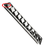 Grille d'aération à persiennes FOYOMarine en acier inoxydable 304, 4 à 10 fentes, pour bateau et yacht