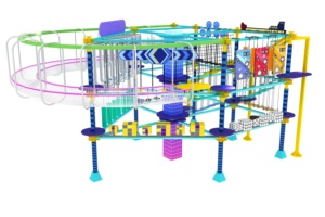 Circuito <span class=keywords><strong>de</strong></span> Obstáculos Ninja Warrior para Todas las Edades, Equipo <span class=keywords><strong>de</strong></span> Juegos Interior Comercial con Toboganes <span class=keywords><strong>de</strong></span> Trampolín y Pared <span class=keywords><strong>de</strong></span> Escalada - Product Image 6