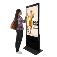 Écran publicitaire LCD tactile sur pied 4K UHD de 32 à 100 pouces pour affichage numérique commercial en intérieur (OEM/ODM)
