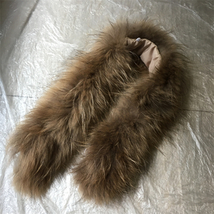 Pelo grueso Invierno <span class=keywords><strong>Real</strong></span> <span class=keywords><strong>Raccoon</strong></span> <span class=keywords><strong>Fur</strong></span> Hood Trim - Product Image 1