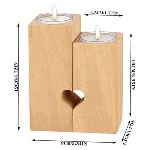 Portacandele <span class=keywords><strong>in</strong></span> <span class=keywords><strong>legno</strong></span> a forma di cuore rettangolare portacandele tealight portacandele <span class=keywords><strong>candeliere</strong></span> decorativo - Product Image 6