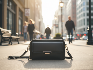 Borsa a Tracolla da Donna con Doppia Cerniera in Microfibra Sintetica, Stile Solido per Tutte le Stagioni - Product Image 2