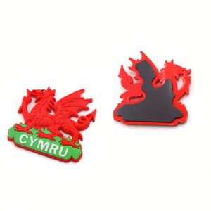 Die Cut Logo Rubber Sticker Custom Welsh Dragon Souvenir <b>Fridge</b> Wales Magnets - Product Image 3