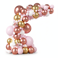 Kit de guirlande de ballons en latex rose doré écologique et durable, ensemble d'arche et de chaîne DIY pour décorations de fête d'anniversaire et de mariage