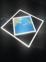Éclairage LED modulaire artistique en forme de T avec cadre en aluminium, CCT et puissance réglables