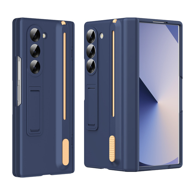 Compatible Plastic Foldable Phone Case for for Fold 6/Z Fold 7/8 Shockproof Premium-Feel Minimalist Hinge Case Black