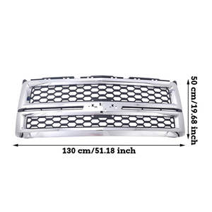 Calandre avant pour <span class=keywords><strong>2014</strong></span> 2015 <span class=keywords><strong>Chevrolet</strong></span> <span class=keywords><strong>Silverado</strong></span> 1500 LS | LT | LTZ | W/T avec rallye Pkg sans <span class=keywords><strong>Z71</strong></span> Pkg Chrome Mesh Grill GM1200712 23259624 - Product Image 6