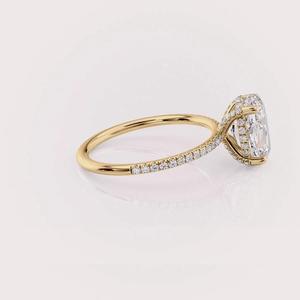Lab Grown IGI Certified Oval Diamond <b>Ring</b> 14KT Solid Yellow Gold for <b>Girls</b> - Product Image 2