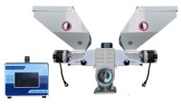 Mélangeur conique à double vis automatique en acier inoxydable contrôlé par PLC, moteur pas à pas, doseur volumétrique à vis pour injection