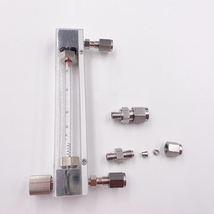 Medidor de Flujo de Acero Inoxidable M10x1 1/4 1/8 con Conexión de Compresión Roscada para Rutas de Gas de Laboratorio - Product Image 1