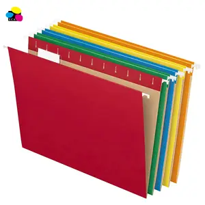 TCS office stationery 25/BX 1/5 Cut Letter Size assorted color Recycled Kraft paper interiors Hanging Folders