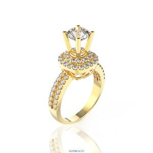 แหวนเพชรโมอิสซาไนต์คุณภาพสูงสำหรับผู้หญิง สวมใส่ได้ทุกวัน ผลิตจากวัสดุสังเคราะห์ (เพาะเลี้ยงในห้องปฏิบัติการ) จากเวียดนาม ขนาด 6.3 มม. - Product Image 2