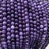 Perles rondes en améthyste, pierres naturelles polies pour la fabrication de bijoux, nouveautés, vente en gros directe d'usine