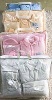 Set de Regalo para Recién Nacido de 6 Piezas, Manta de Bebé con Textura de Waffle + Mono + Gorro + Calcetines + Juego de Almohadas, Conjunto de Ropa Suave para Bebé