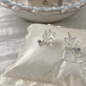 Pendientes Colgantes de Plata de Ley S925, Estilo Fresco y Pequeño, Zirconia Ovalada Azul Mar Claro, Joyería de Moda Versátil con Sensación Fresca - Product Image 3