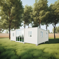 Villa Moderne de Luxe de 40 Pieds Petites Maisons Nouveau Design Maison en Conteneur Extensible 2 Chambres Nouvelle-Zélande Standard Démontable Réutilisable