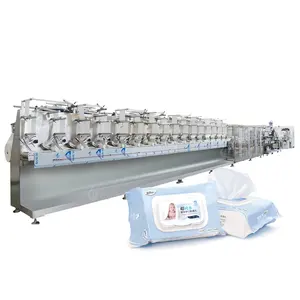 Prix de la machine à mouchoirs humides de haute qualité pour la fabrication complète 10 à 120 pièces par paquet de lingettes sur adultes et serviette de bébé humide