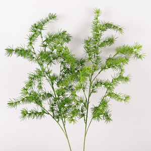 Fougère artificielle Qihao en forme d'asperge, 100 cm, 200 cm, pour décorations intérieures de mariage, plante verte en plastique souple, ornement végétal - Product Image 1
