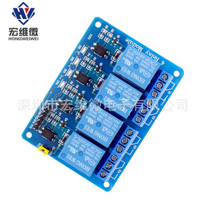 ฮงเว่ย ไมโคร 4 ช่อง 5V โมดูลรีเลย์ บอร์ดควบคุมไมโครคอนโทรลเลอร์แบบแยกส่วนด้วยออปโตคัปเปลอร์ - Product Image 2