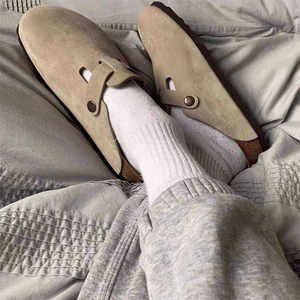 Birkenstocks Sandales simples en cuir de vachette de haute qualité Sandales de <span class=keywords><strong>plage</strong></span> à enfiler avec semelles en liège pour l'extérieur Sandales de marche Fabricant - Product Image 1