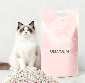 Litière pour chat en bentonite agglomérante de qualité supérieure à faible teneur en poussière, grise, sphérique, 4 kg/sac, fournitures pour animaux de compagnie en gros - Product Image 2