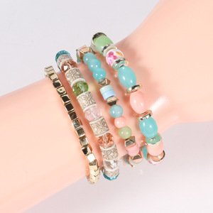 Beaded <b>Bracelets</b> Women's Gold Plated Alloy Bohemia Style Animal Shape Multilayer Colorful <b>Beads</b> Fashion Jewelry - Product Image 3