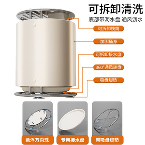 Youermo Support Rotatif à Couteaux en Acier Inoxydable 304, Boîte de Rangement de Cuisine, Porte-Couteaux et Baguettes, Organisateur Multifonctionnel de Comptoir - Product Image 4