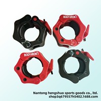 Colliers de sécurité pour haltères en nylon unisexe personnalisés, vente directe usine, à dégagement rapide et sécurisé pour clips d'haltères à verrouillage rapide de 50 mm