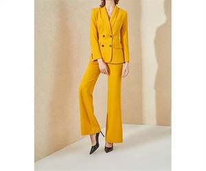 Completi da donna pantaloni da sposa smoking alti eleganti blazer <span class=keywords><strong>oversize</strong></span> set bianchi per - Product Image 2