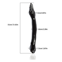 Dildos à double tête de 21,6 pouces, plug anal en forme de poing, plug anal extra long, faux pénis en PVC, jouets sexuels anaux, masturbateur féminin, dilatateur anal