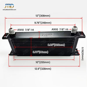 Pendingin oli aluminium Universal 248MM 13 baris, port AN10 performa baru untuk sistem transmisi mesin - Product Image 2