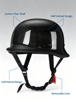 Casque de moto YQH en fibre de carbone, style allemand, ultra léger, certifié 3C, pour Surron Light Bee