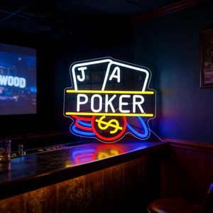 Poker Letreros Neon LED indoor hanging ambient light shop <b>sign</b> wall decoration light entrance indicator light luminous <b>sign</b> - Product Image 5