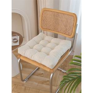 Coussin de siège carré en crème Merbau, coussin futon épaissi pour chaise de bureau, soutien des fesses, utilisation toute saison - Product Image 1