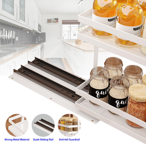 Étagère de rangement coulissante pour épices, sans assemblage, à 2 niveaux, pour les armoires supérieures intérieures - Product Image 2