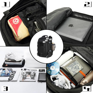 Sac à dos pour ordinateur portable imperméable avec port USB, en PU, avec compartiment pour ballon de basket, idéal pour les affaires et la moto – Échantillon gratuit - Product Image 2