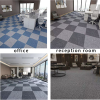 Tapis de Luxe pour Hôtel Jacquard PP, Tapis de Bureau Commercial, Dalles de Moquette Carrées 50x50 en PVC Effet Carrelage Céramique, Simples et Durables