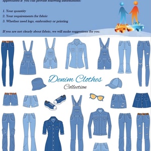 Vestido vaquero corto de verano personalizado con cuello redondo, lazo y cremallera trasera plisada azul a la moda - Product Image 4