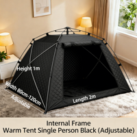 Tente pyramidale triple couche épaisse et chaude, en tissu Oxford de coton respirant, imperméable 1000 mm, pour 3-4 personnes, idéale pour le camping en hiver en extérieur