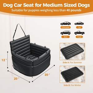 Luxuriöser Multifunktionaler Hunde-Autositz, Rechteckiges Reise-Haustierbett mit Rutschfester Unterseite, Abnehmbar, Waschbar, Einfarbig, im Karton Verpackt - Product Image 2