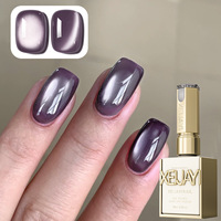 Vente directe d'usine XEIJAYI, gel pour ongles classique œil de chat, art des ongles, violet feu, noir, violet raisin, perles de verre