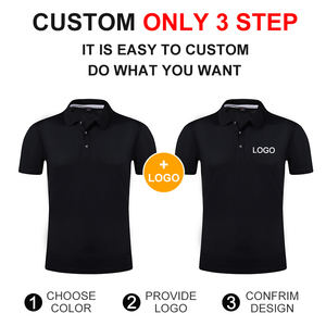 Heavyweight Plus Size Men's Polo T-shirts Women 100% Cotton Short Sleeve Lapel Tactical Yellow and Black Polo Shirt - Product Image 3