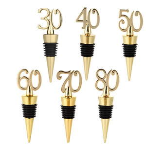 Souvenirs du 50e anniversaire de mariage, bouchon de bouteille de <span class=keywords><strong>vin</strong></span> en métal durable et réutilisable pour les cadeaux de fête d'anniversaire et les décorations de mariage - Product Image 1