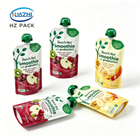 Sachets Doypack personnalisables de qualité alimentaire avec bec verseur pour jus de fruits, yaourt, purée de fruits et aliments pour bébés