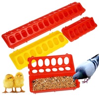Vente directe d'usine, mangeoire à pigeons en plastique de plusieurs tailles, mangeoire pour poussins